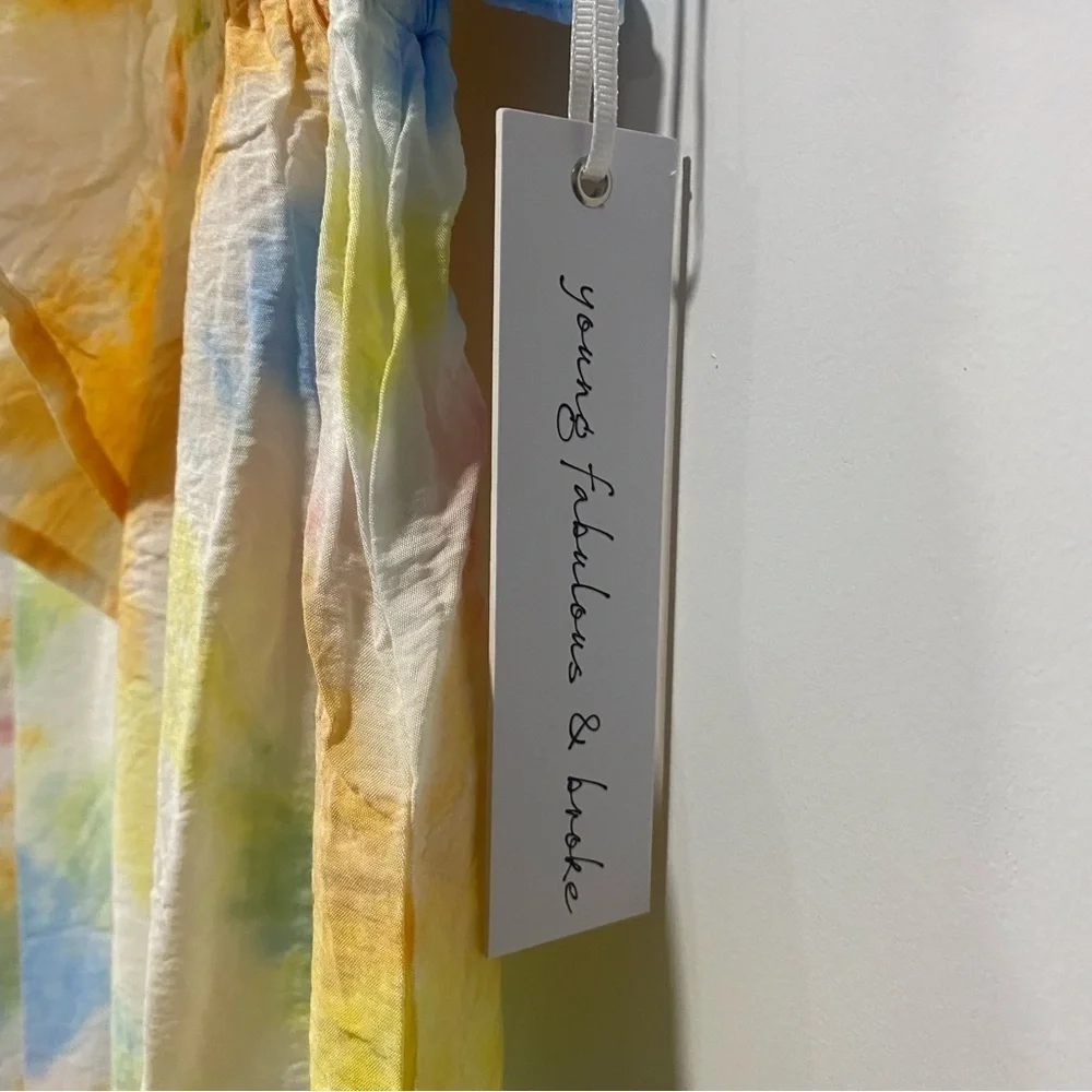 Women’s Cruz Multicolored Tie Dye Maxi Dress YOUNG, FABULOUS & BROKE Size XS - Picture 6 of 9